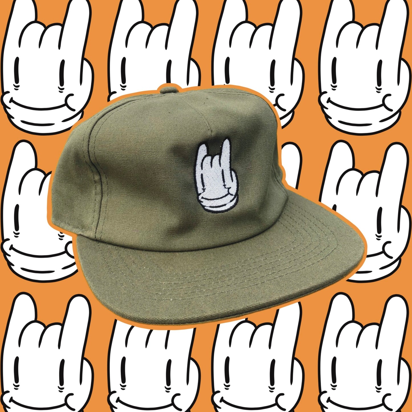 Dicky Logo Unstructured Cotton Cap - Olive Green image