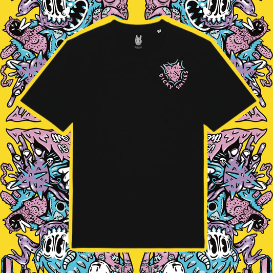 Hell Is Where The Heart Is Black Organic Cotton Unisex T-shirt image 1