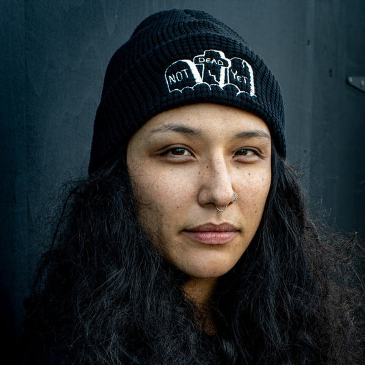 Not Dead Yet Black Organic Cotton Beanie image 1