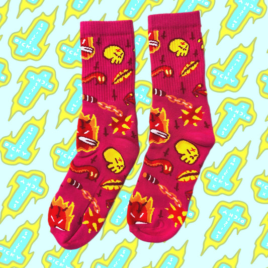 Pink Dark Ritual Socks