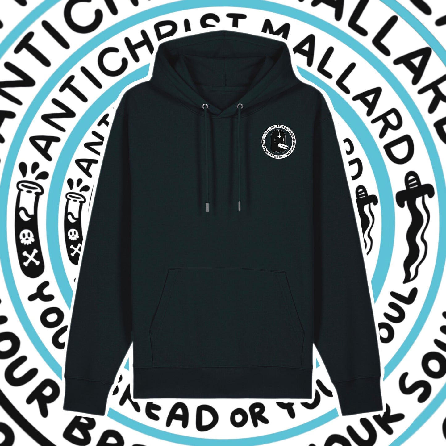 Antichrist Mallard Unisex Black Hoodie image 2