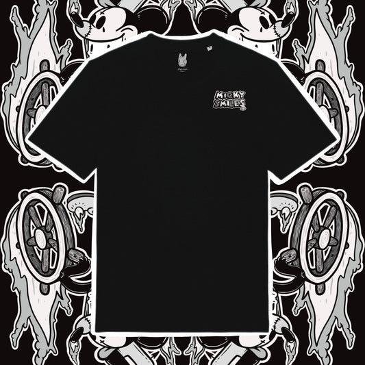 Micky Smiles Black Unisex Organic T-Shirt image 1