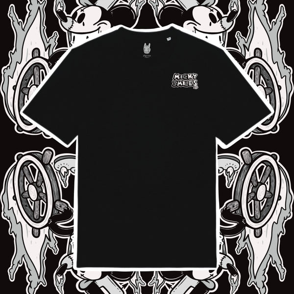 Micky Smiles Black Unisex Organic T-Shirt image 1