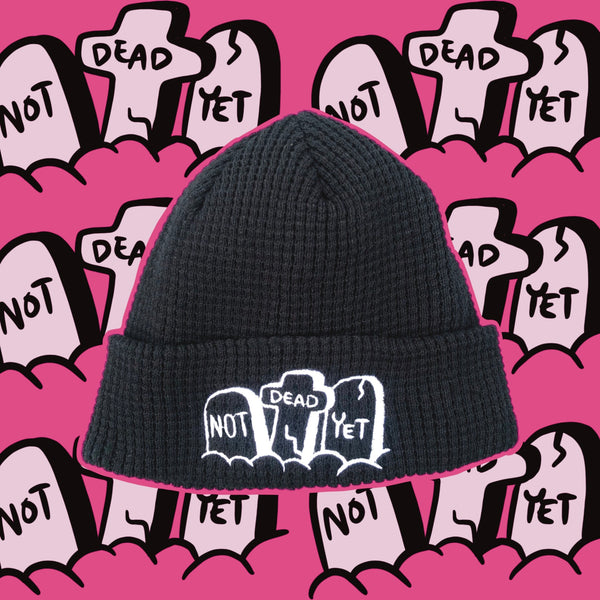 Not Dead Yet Black Organic Cotton Beanie image 0