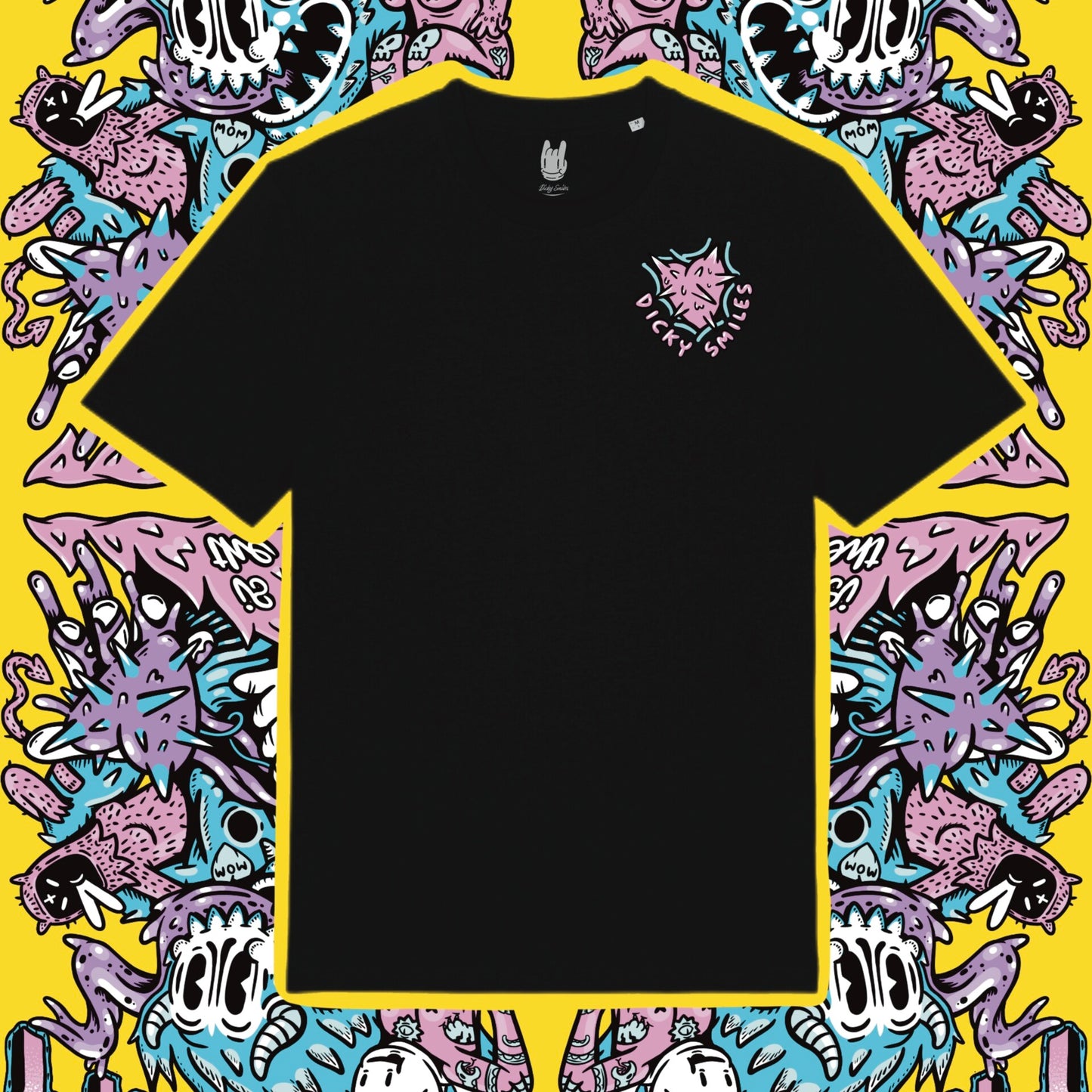 Hell Is Where The Heart Is Black Organic Cotton Unisex T-shirt image 1