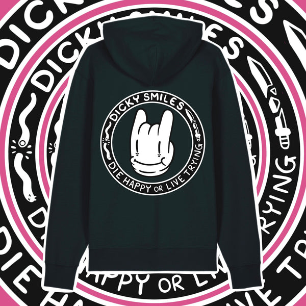 Dicky Smiles Unisex Black Hoodie image 0