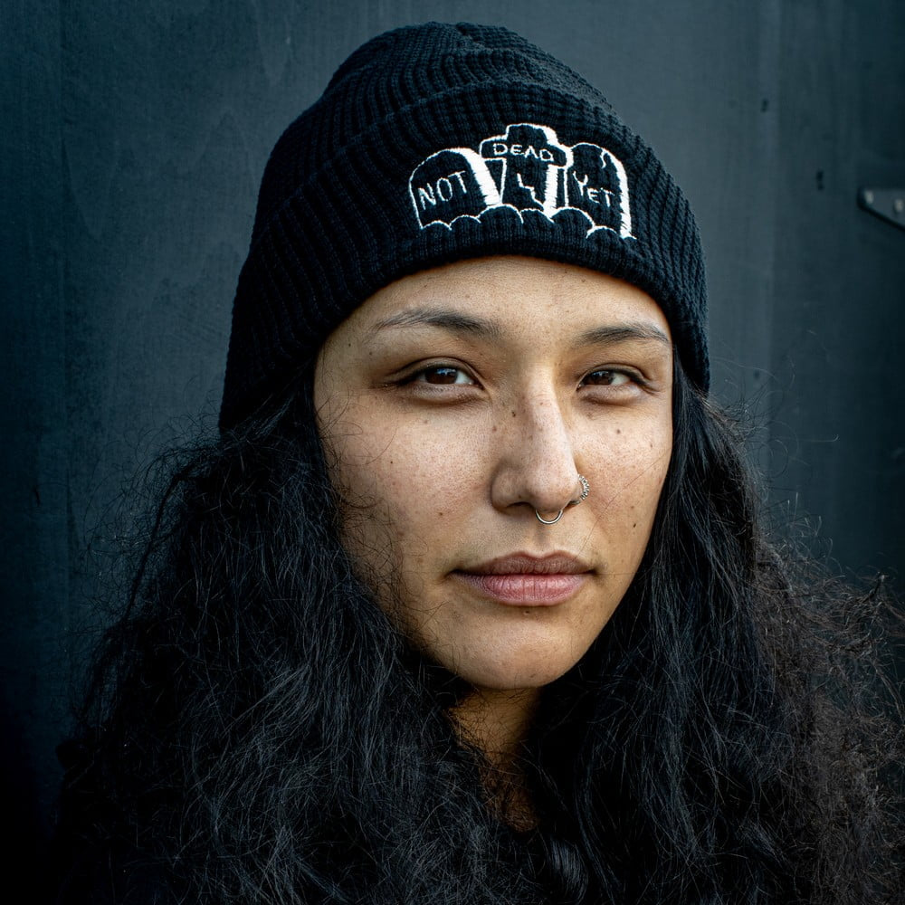 Not Dead Yet Black Organic Cotton Beanie image 1