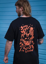 Bathe in Blood Black Organic Cotton Unisex T-shirt