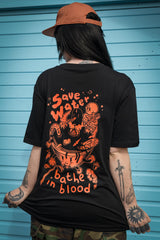 Bathe in Blood Black Organic Cotton Unisex T-shirt