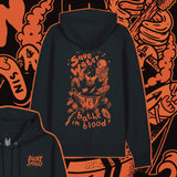 Bathe In Blood Black Unisex Organic Cotton Hoodie