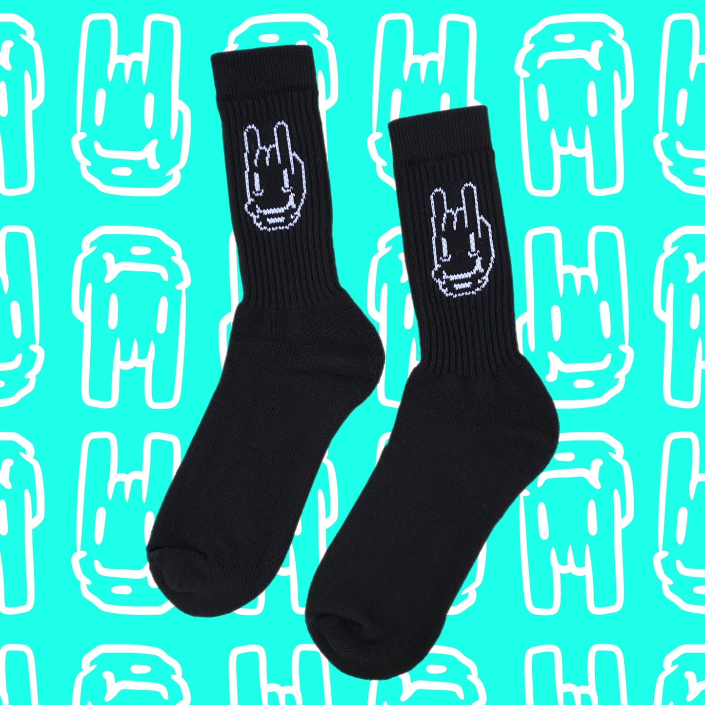 Dicky Smiles Logo Socks Black