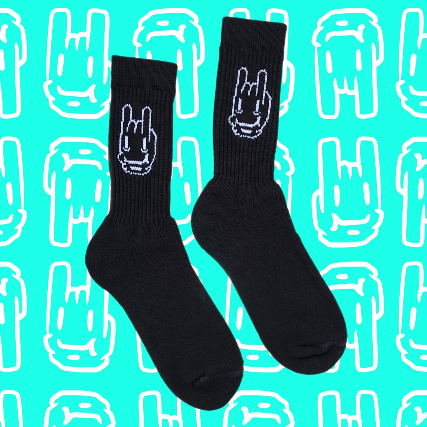 Dicky Smiles Logo Socks Black