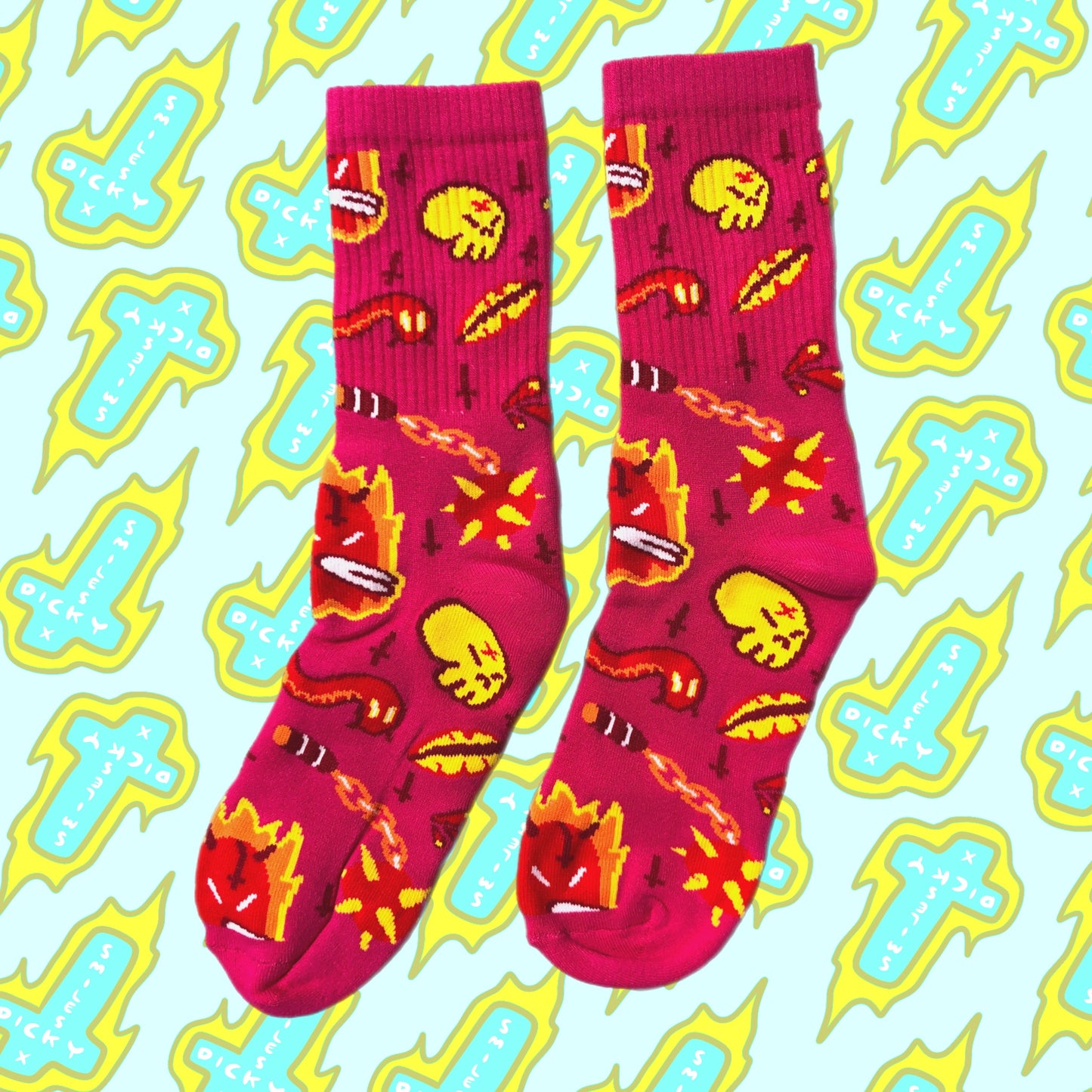 Pink Dark Ritual Socks