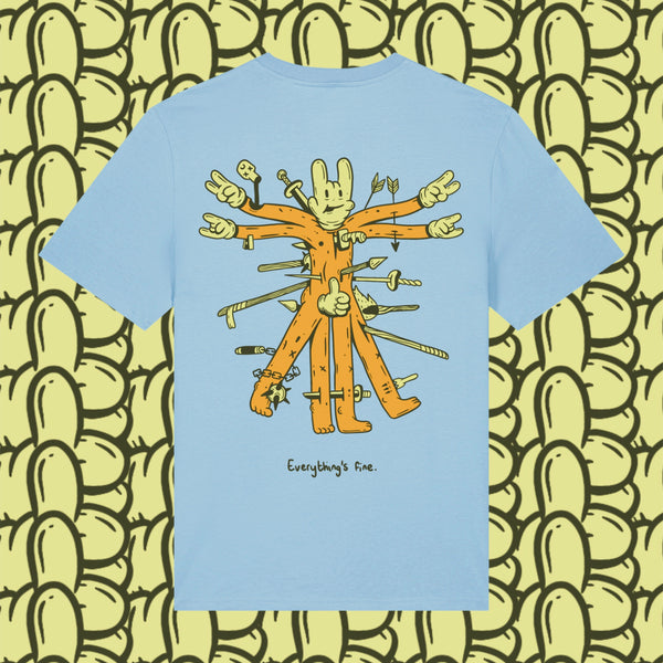 Everything is Fine Blue Cotton Unisex T-shirt
