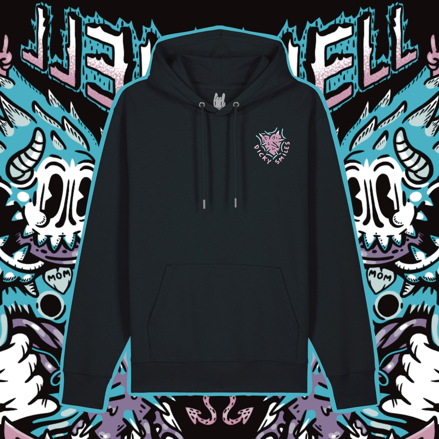 Hell Is Where The Heart Is Black Unisex Organic Cotton Hoodie