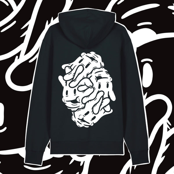 Tangled Hands Black Unisex Organic Cotton Hoodie