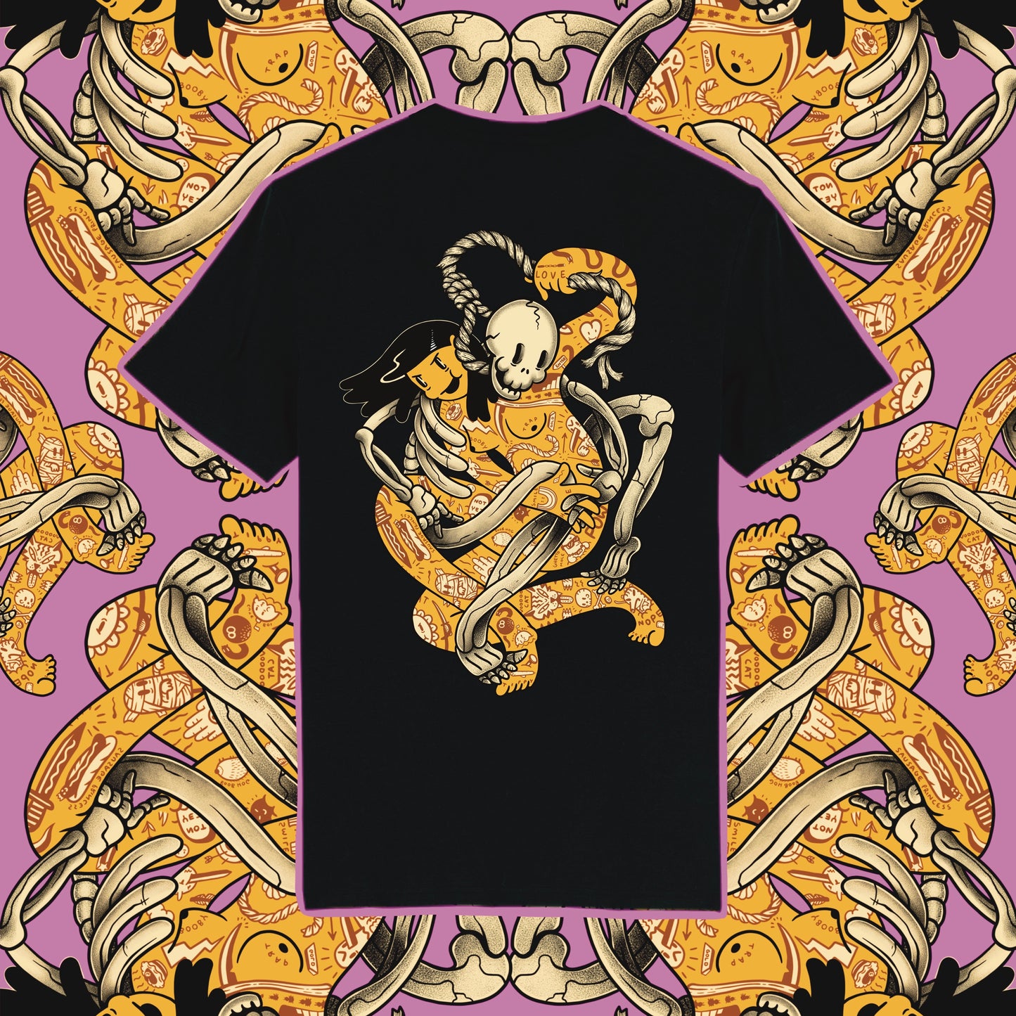 The Wrestler Black Organic Cotton Unisex T-shirt