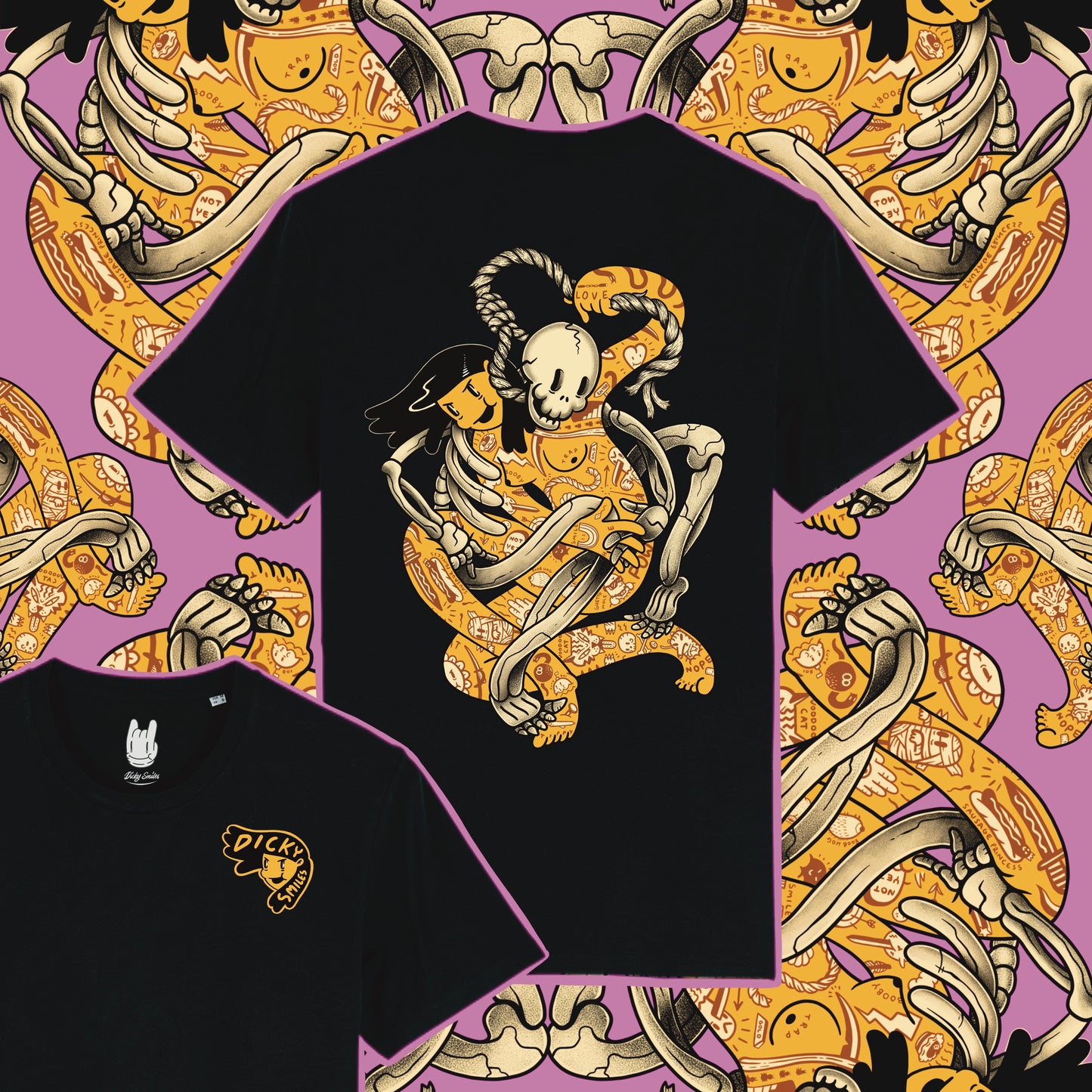 The Wrestler Black Organic Cotton Unisex T-shirt