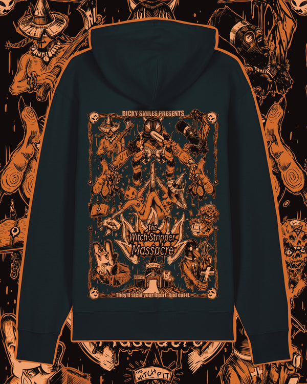 Witch Strippers Unisex Black Organic Cotton Hoodie