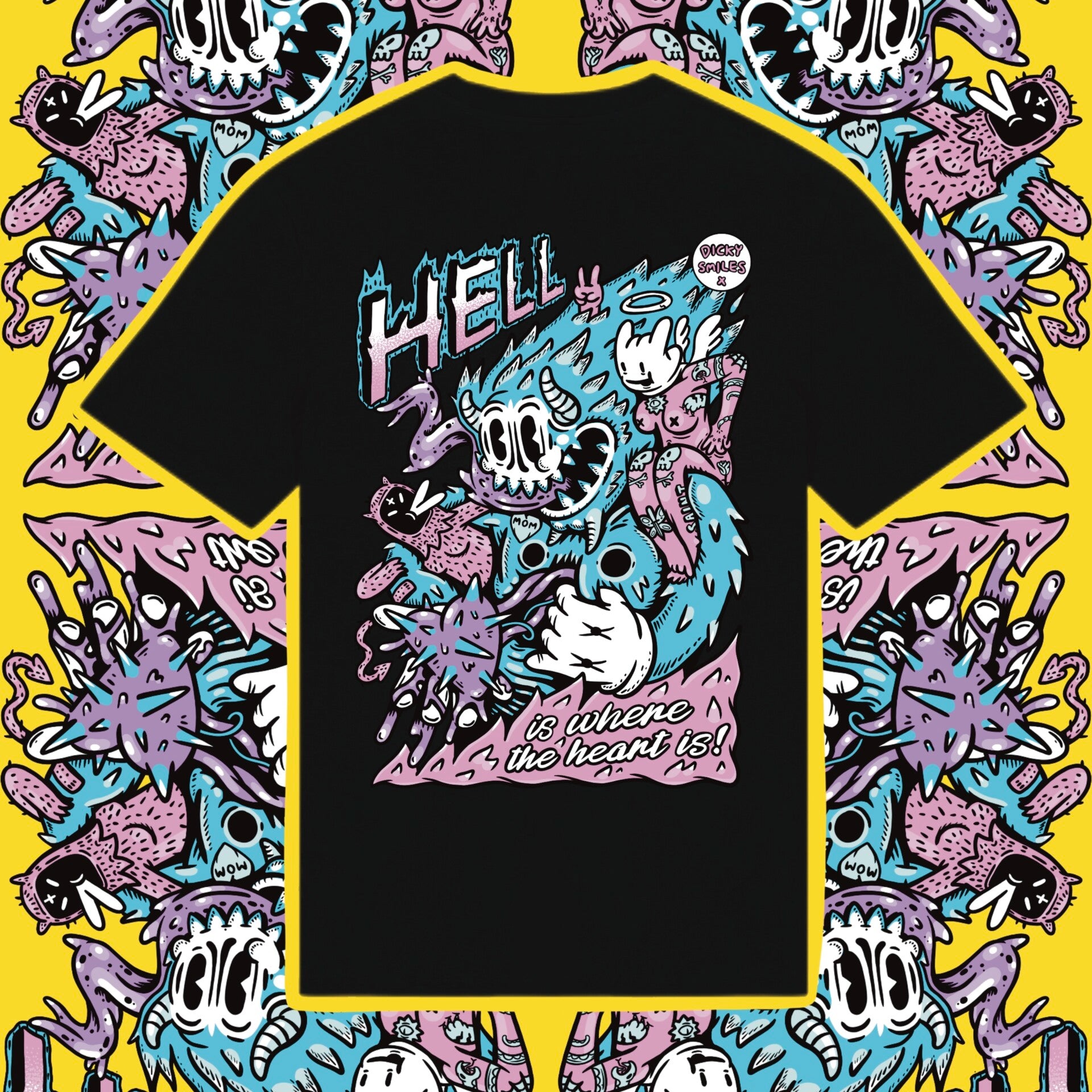 Hell Is Where The Heart Is Black Organic Cotton Unisex T-shirt image 0