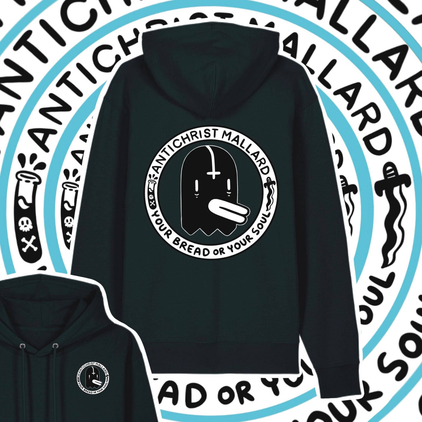 Antichrist Mallard Unisex Black Hoodie image 1