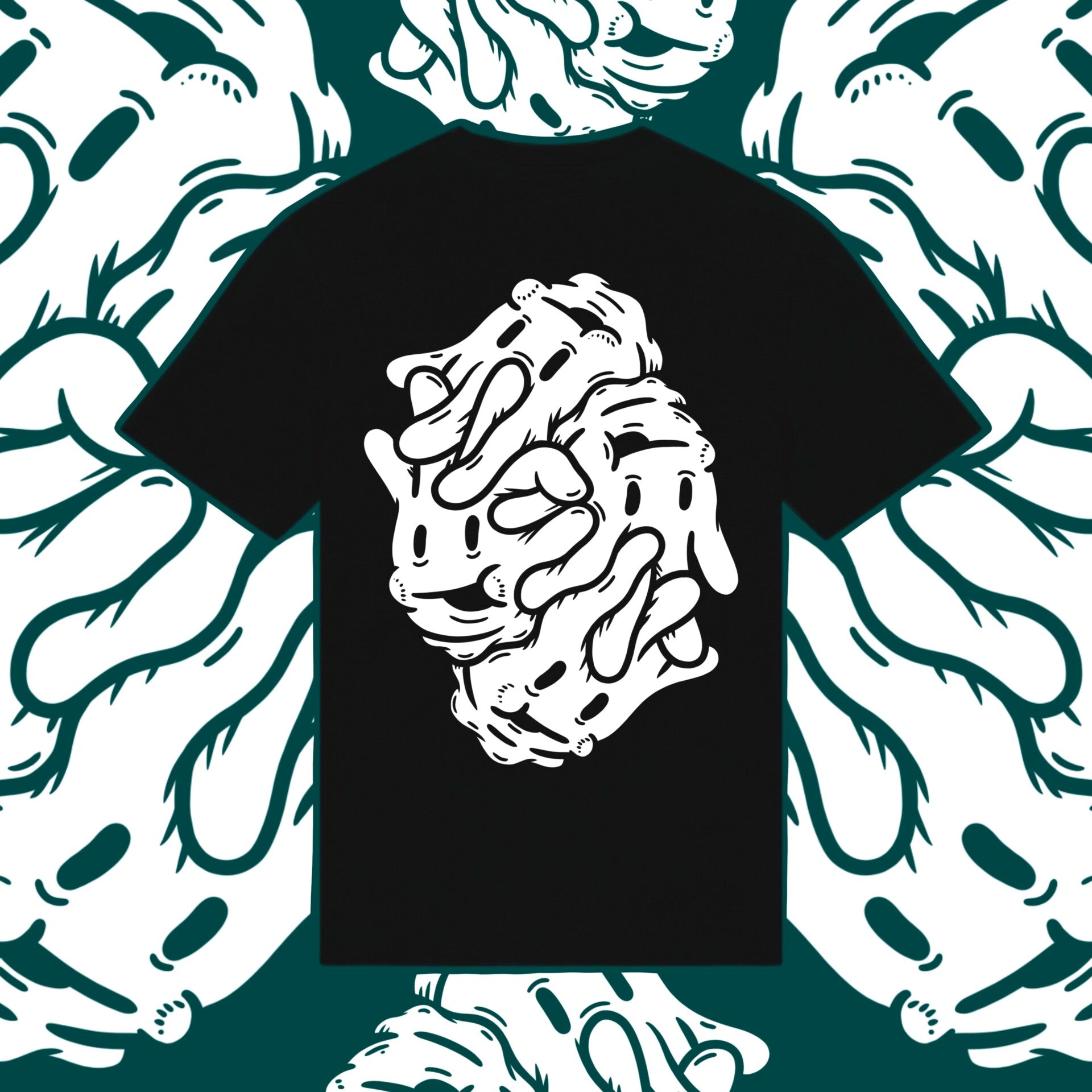 Tangled Hands Black Unisex Organic T-shirt image 0