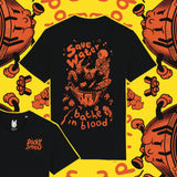 Bathe in Blood Black Organic Cotton Unisex T-shirt image 2