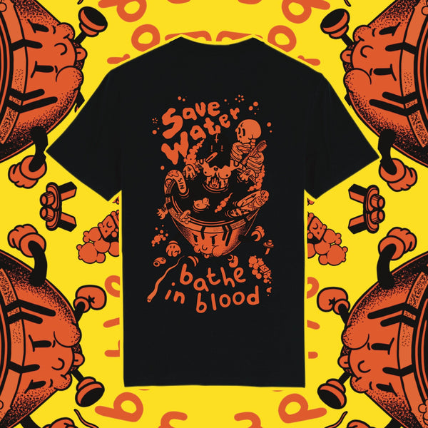 Bathe in Blood Black Organic Cotton Unisex T-shirt image 0