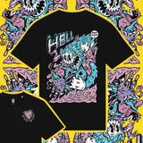 Hell Is Where The Heart Is Black Organic Cotton Unisex T-shirt image 2