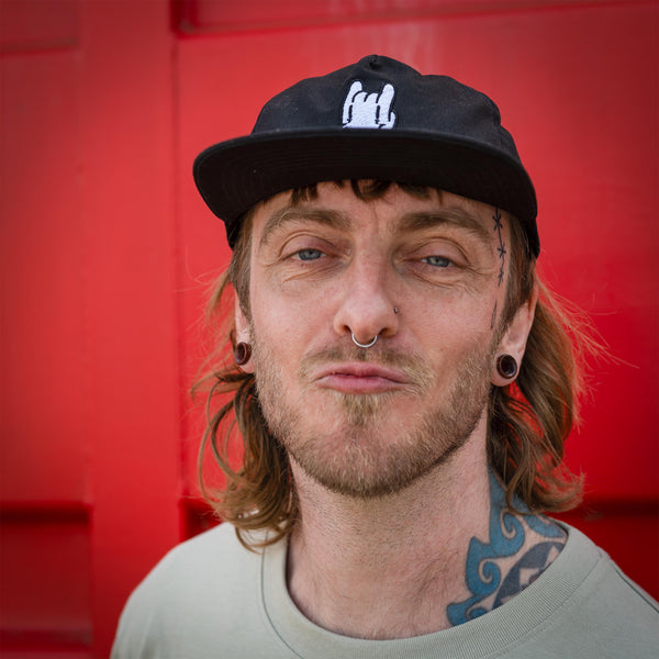 Dicky Logo Unstructured Cotton Cap in Black