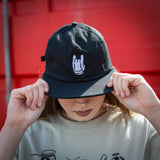 Dicky Logo Unstructured Cotton Cap in Black