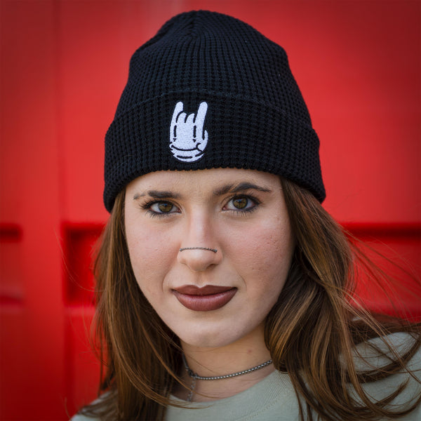 Dicky Logo Organic Cotton Beanie in Black