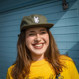 Dicky Logo Unstructured Cotton Cap in Olive Green
