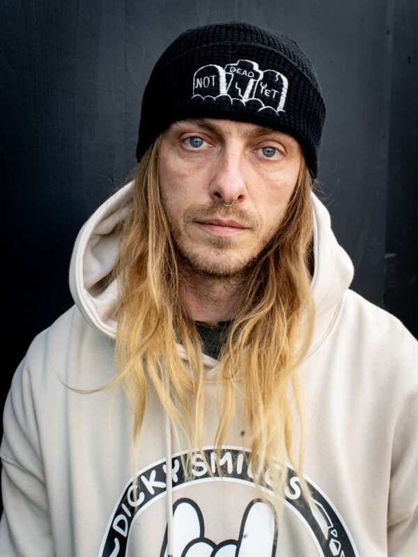 Not Dead Yet Black Organic Cotton Beanie - Image 3