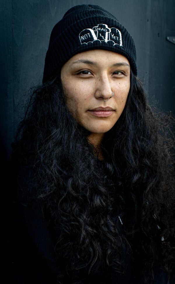 Not Dead Yet Black Organic Cotton Beanie - Image 2