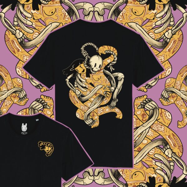 The Wrestler Black Organic Cotton Unisex T-shirt - Image 3