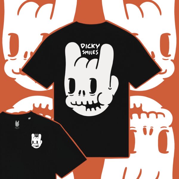 Dicky Skull Organic Cotton Unisex T-shirt - Image 3