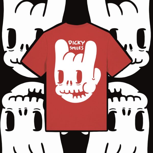 Dicky Skull Organic Cotton Unisex T-shirt - Image 4