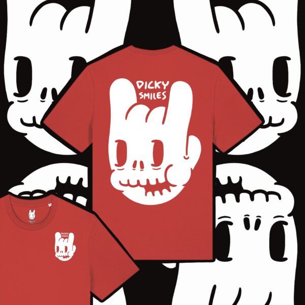 Dicky Skull Organic Cotton Unisex T-shirt - Image 6