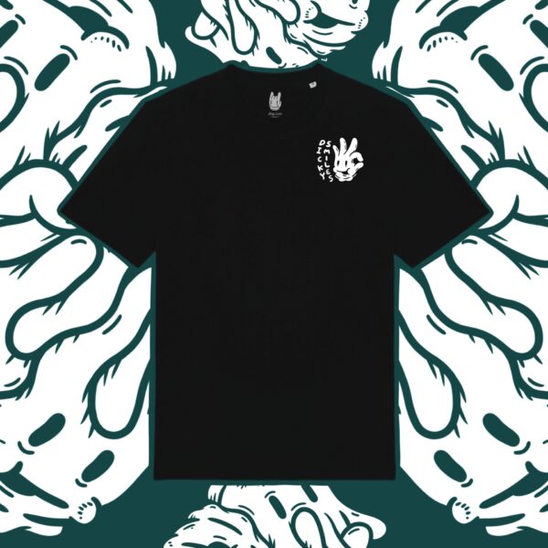 Tangled Hands Black Unisex Organic T-shirt - Image 2
