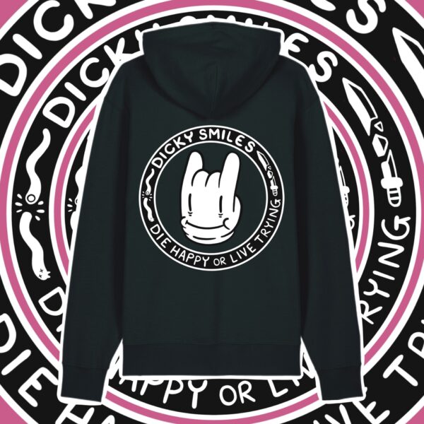 Dicky Smiles Unisex Black Hoodie