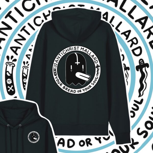 Antichrist Mallard Unisex Black Hoodie - Image 2