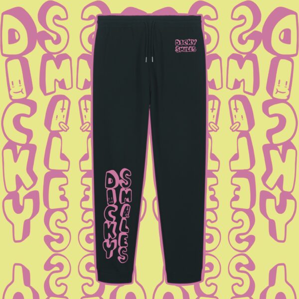 Dicky Smiles Black and Pink Joggers